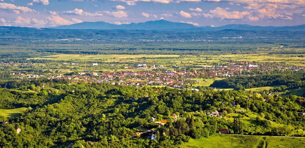 Town of Jastrebarsko and Zumberak vineyard region