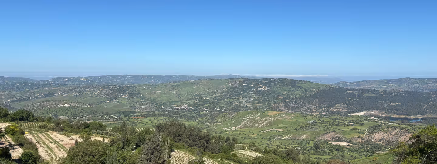 Landscape of mediterranean forest in Cyprus