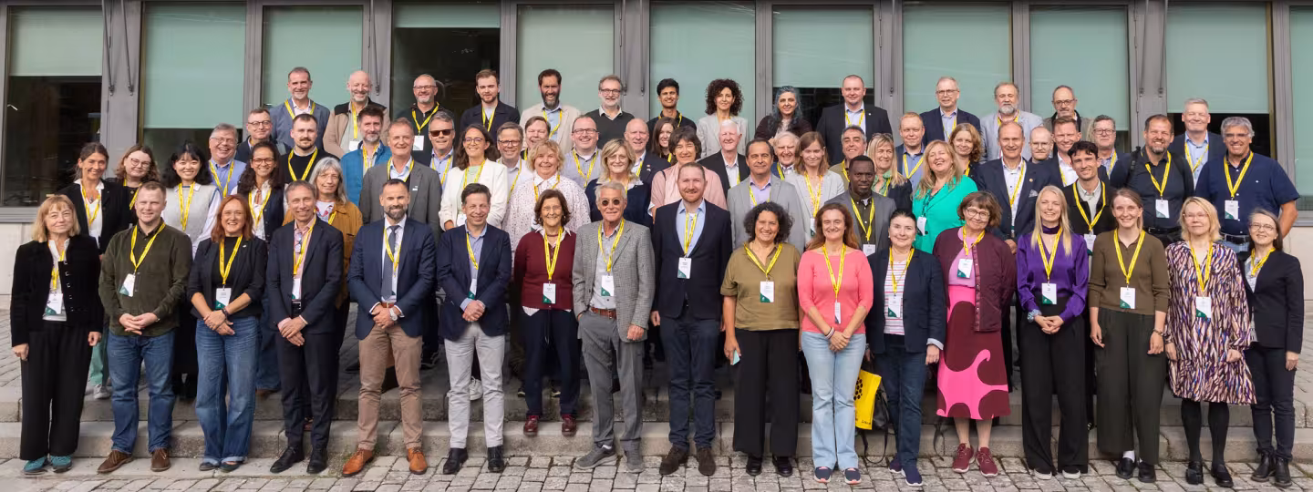 group photo of participants at the EFI Annual Conference outside the university building