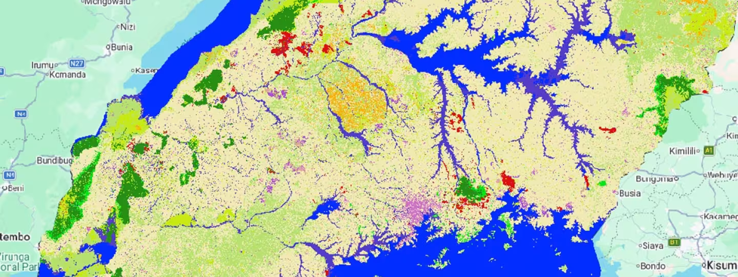 Uganda map, 2019. National Forest Authority.