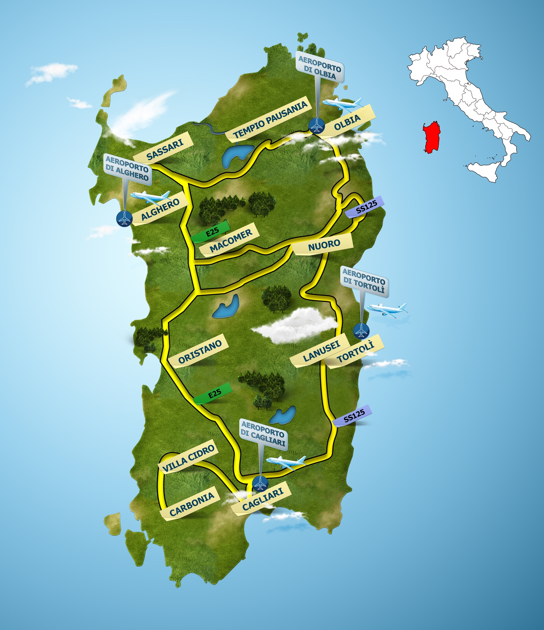 Map of Alghero