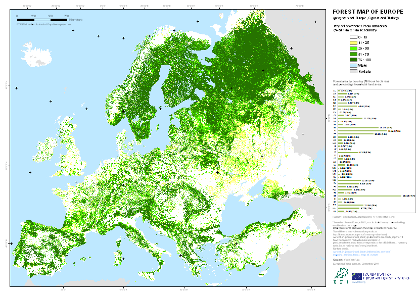 Forest Map of Europe