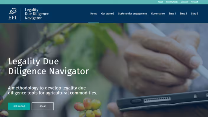 The Legality Due Diligence Navigator homepage