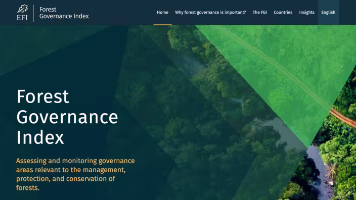 The Forest Governance Index homepage