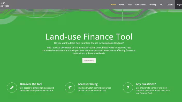 screenshot of tool homepage