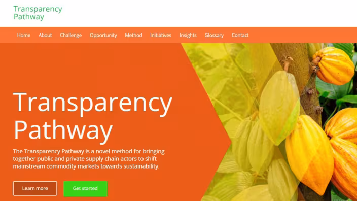 The Transparency Pathway homepage