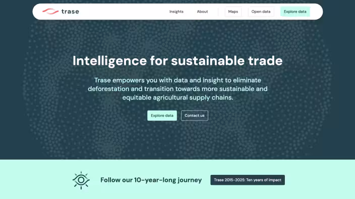 Trase homepage