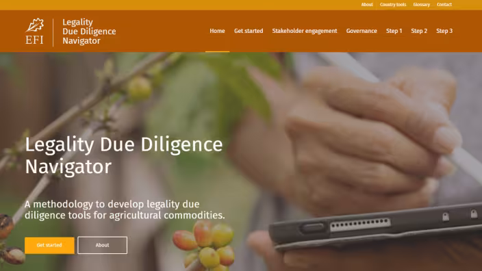 The Legality Due Diligence Navigator homepage