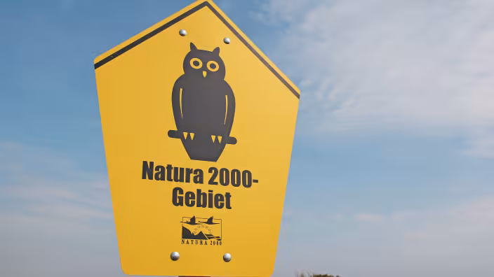 Schild Natura 2000 an der Ostsee
