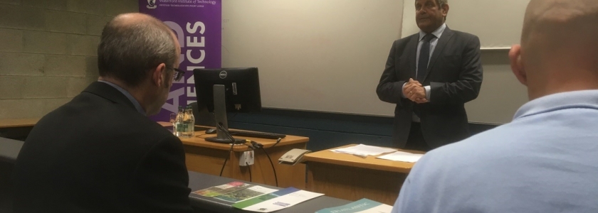 Mr. Andrew Doyle, Irish Minister of State for Food, Forestry and Horticulture opening the summer school Mr. Andrew Doyle, Irish Minister of State for Food, Forestry and Horticulture opening the summer school