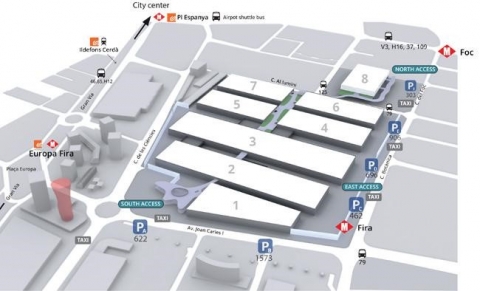 map of Fira Barcelona