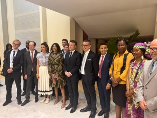 OneForestSummit speakers and Macron
