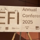 EFI wooden banner in Prague