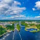 Riverside of pielisjoki in Joensuu in Finland