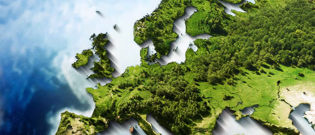 Europe with forests as illustration