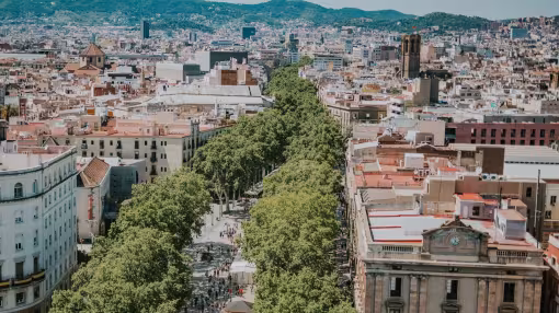 urban forest in Barcelona city