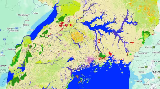 Uganda map, 2019. National Forest Authority.
