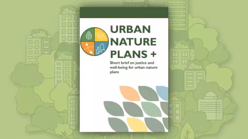 Cover of short brief on justice and well-being for urban nature plan