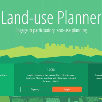 The Land-use Planner homepage.