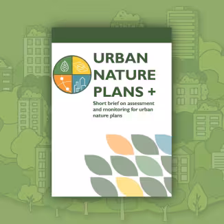 Cover of short brief on assessment and monitoring for urban nature plans