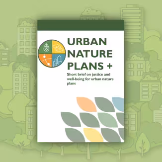 Cover of short brief on justice and well-being for urban nature plan