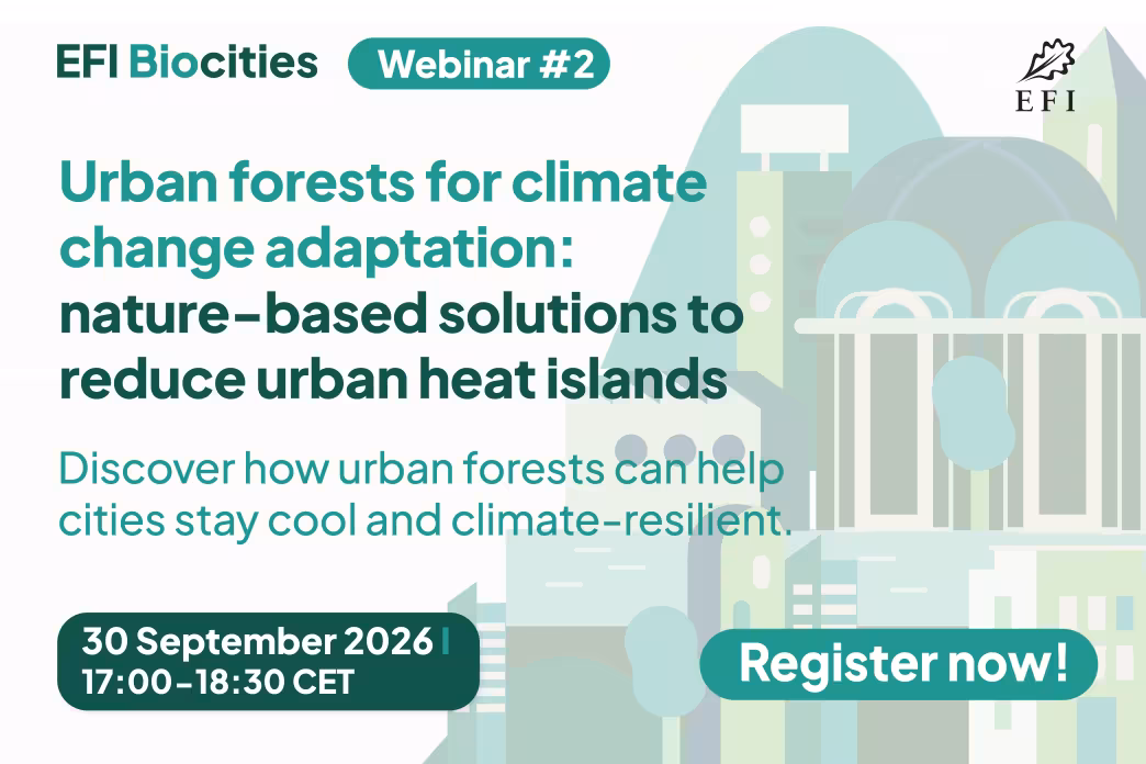 biocities webinar banner on urban forests for climate change adaptation